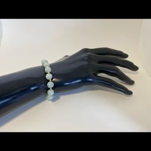 GSJ Chinese Jade 14k Gold Bracelet